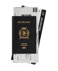 BALENCIAGA Men's Passport Long Wallet 2 Tickets in Black