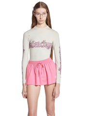 BALENCIAGA Blackletter Script Fitted Long Sleeve T-Shirt