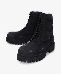 BALENCIAGA Combat Straight Canvas Boots