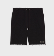 CELINE Embroidered Shorts in Cotton Fleece