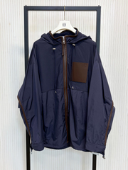 LOEWE Hooded Jacket - blue brown