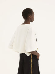 CHLOE Cropped Boxy Logo T-shirt