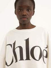 CHLOE Cropped Boxy Logo T-shirt