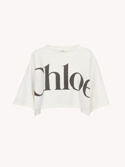 CHLOE Cropped Boxy Logo T-shirt
