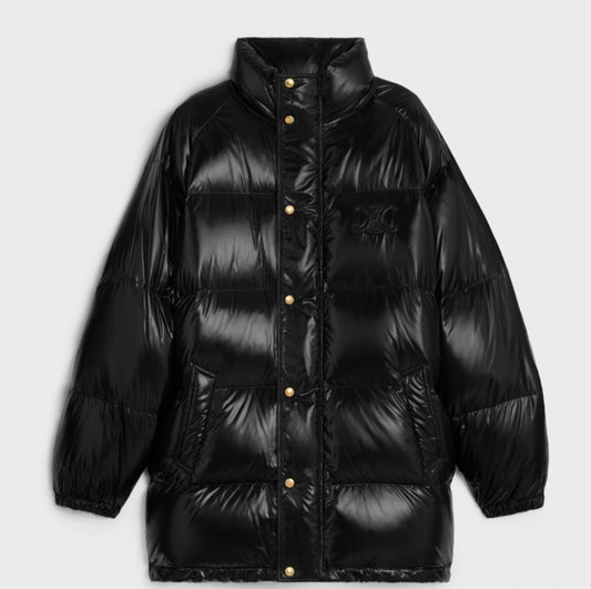 CELINE Light weight nylon long down jacket