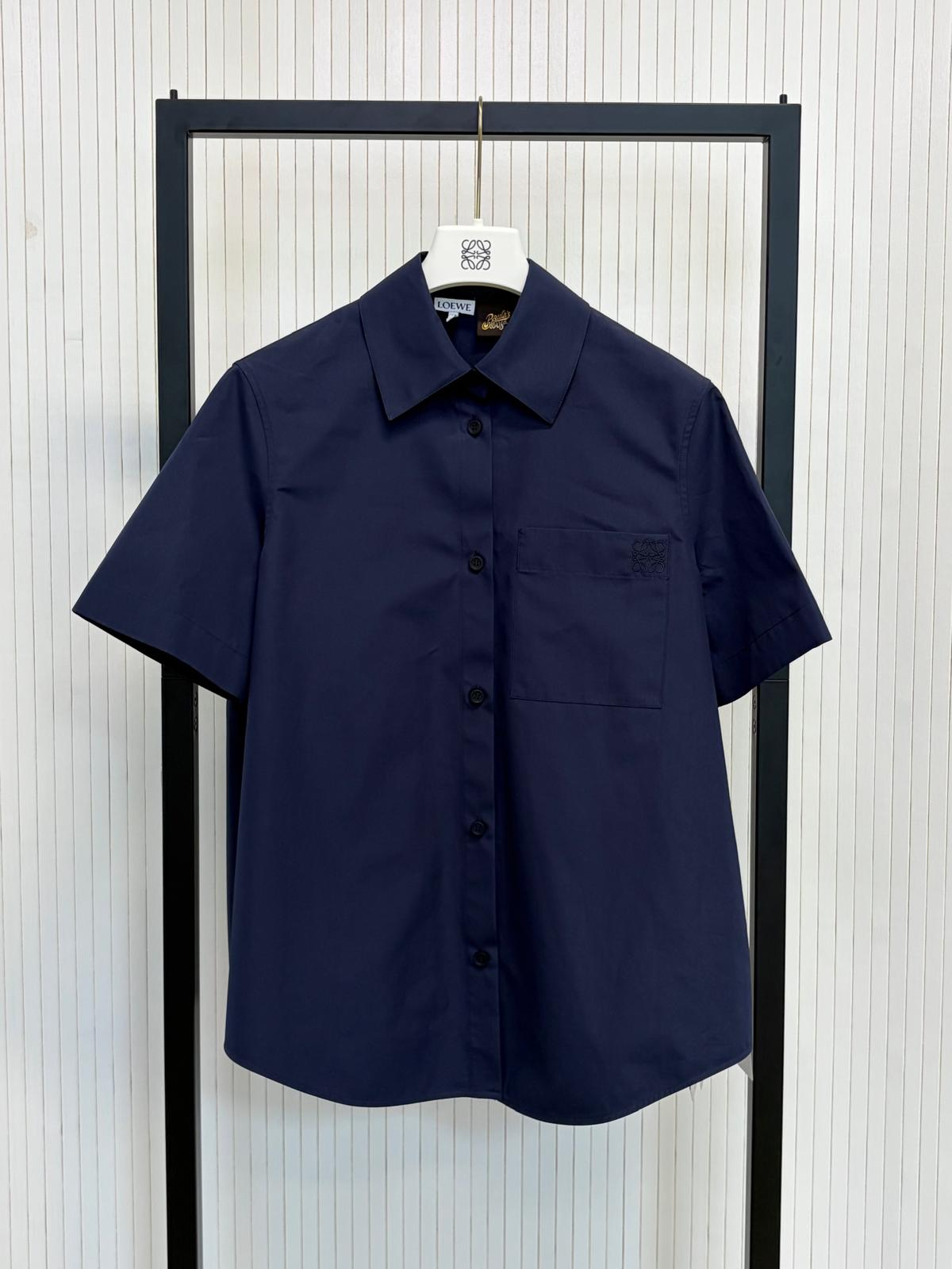 LOEWE Short Sleeve Shirt - navy