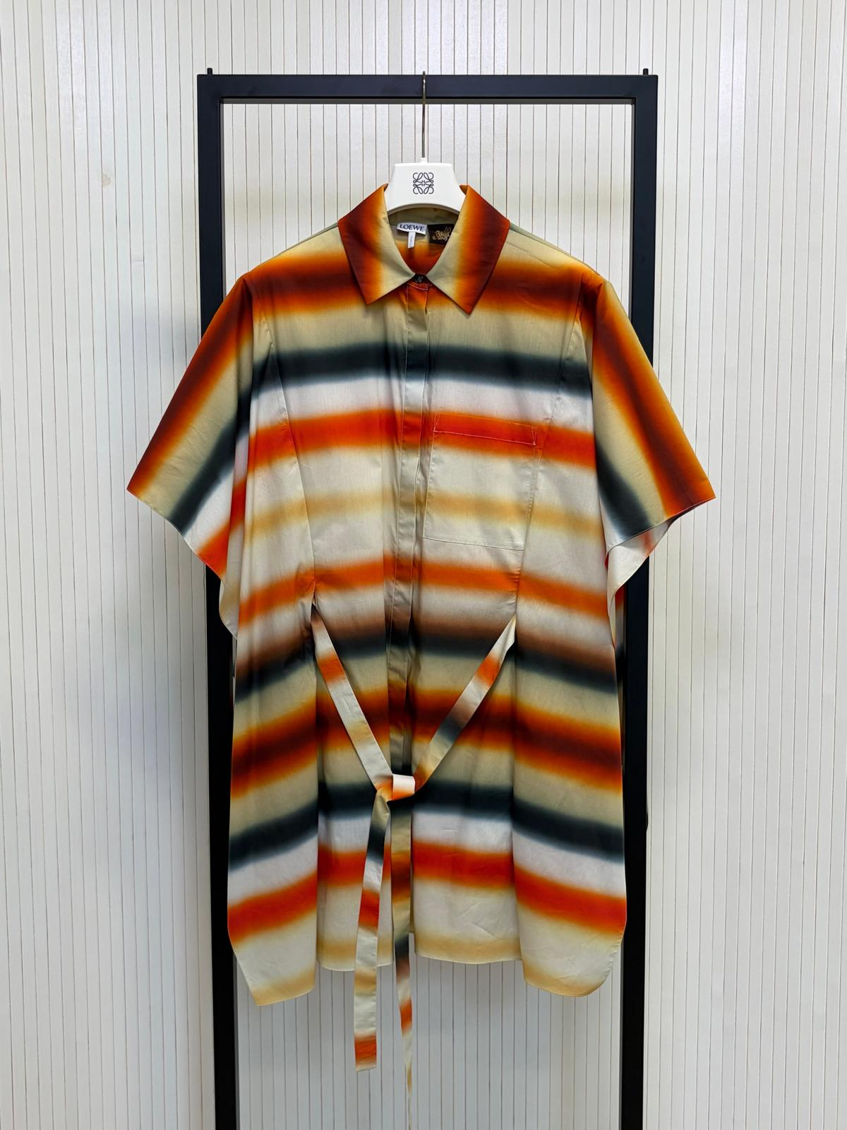 LOEWE Short Kaftan - multi orange