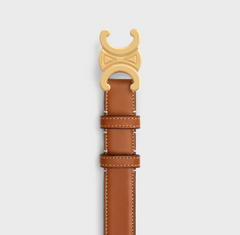 CELINE Medium 25mm Triomphe Belt In Natural Calfskin