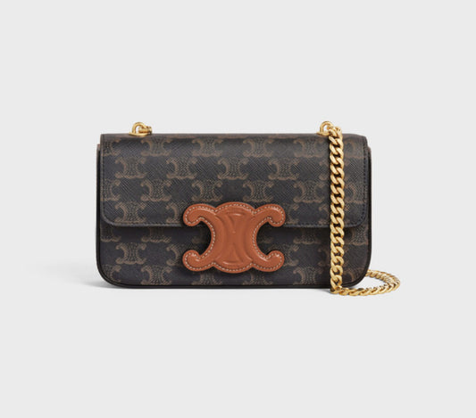 CELINE Triomphe Chain Shoulder Bag