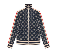Gucci Men's Cotton High-Neck Zip-Up Sweatshirt Cardigan